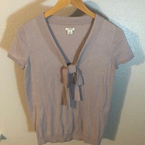 XS J Crew Factory Top with bow in lavender